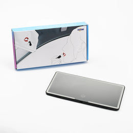 GlowVisor rechargeable LED makeup mirror mounted on a car sun visor