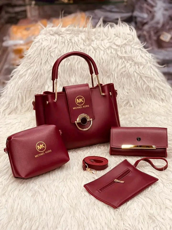 Luxurious 4pcs Bag set-Red