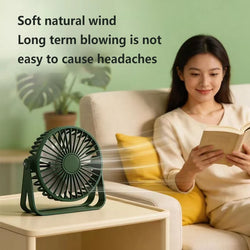 Mini USB Desktop Fan Portable 360° Adjustable Small Fan For Student Dormitory Computer Summer Gadget Home Desk Office