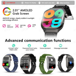 2.01″ HD Smart Watch with Bluetooth Calling, Fitness & Health Tracking