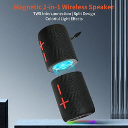 SplitSound™ Bluetooth Speaker 🔊✨ — Magnetic 2-in-1 Stereo Power