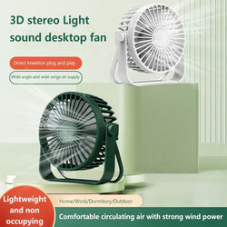 Mini USB Desktop Fan Portable 360° Adjustable Small Fan For Student Dormitory Computer Summer Gadget Home Desk Office