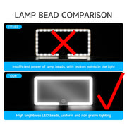 GlowVisor magnifying and regular LED car visor mirror
