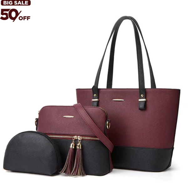 Elegant Leather Bag 3pcs