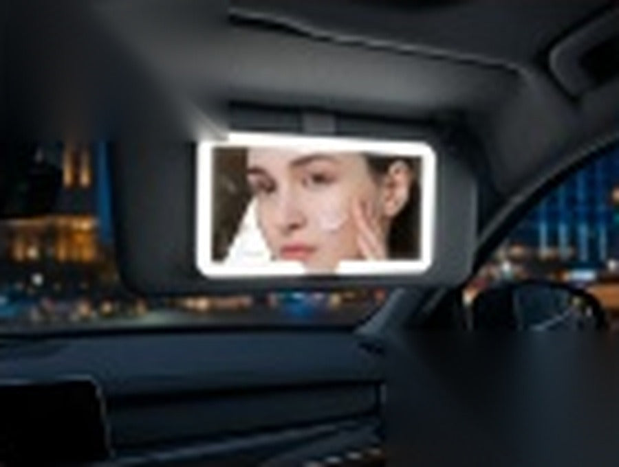 GlowVisor LED car visor makeup mirror by Indure